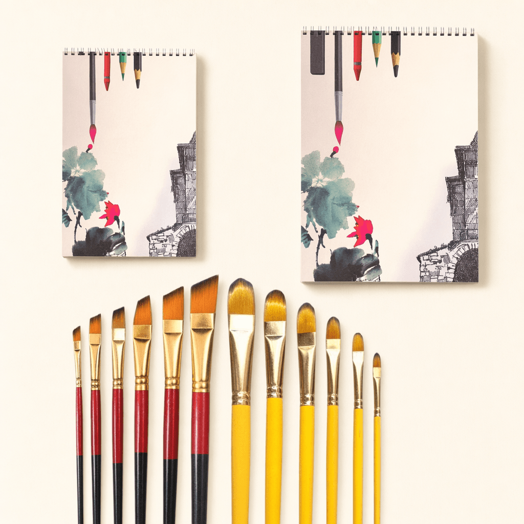 Angular Brush Set — 2 pcs · Combo with Sketch Pad