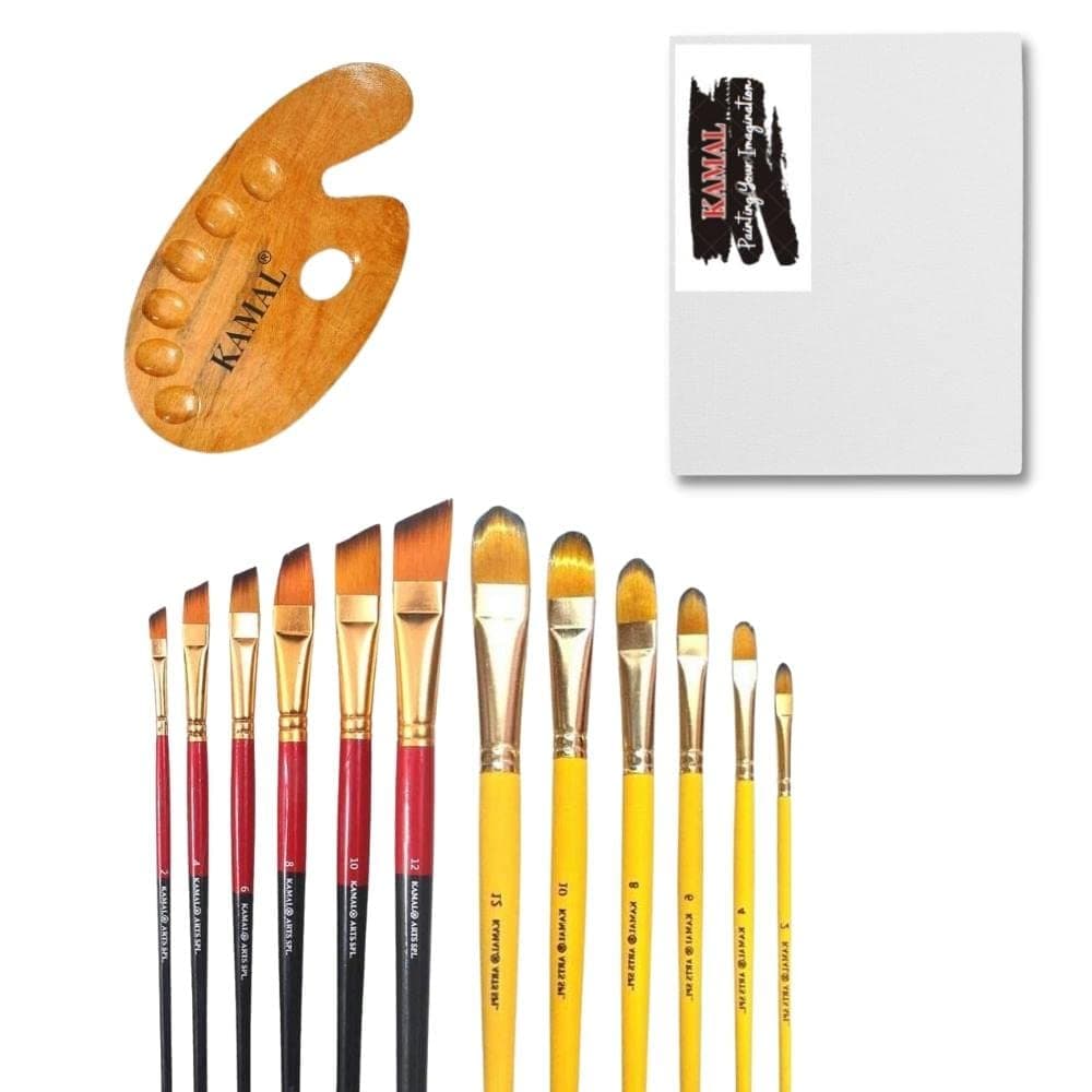 Angular Brush Set with Canvas