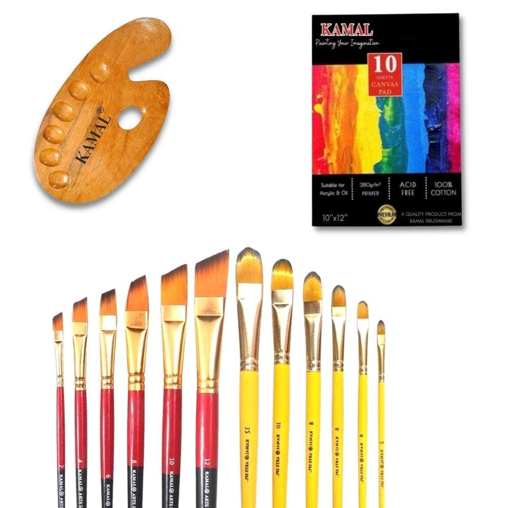 Angular Brush Set with Canvas