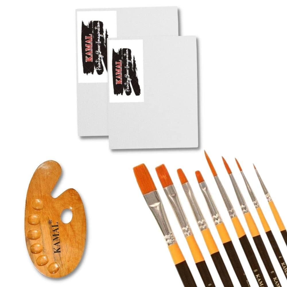 Brush, Board & Palette Combo — 10 pcs