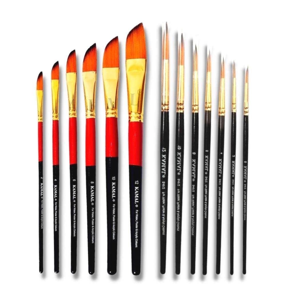 Dagger Brush Set — Combo · Synthetic · Golden-Black