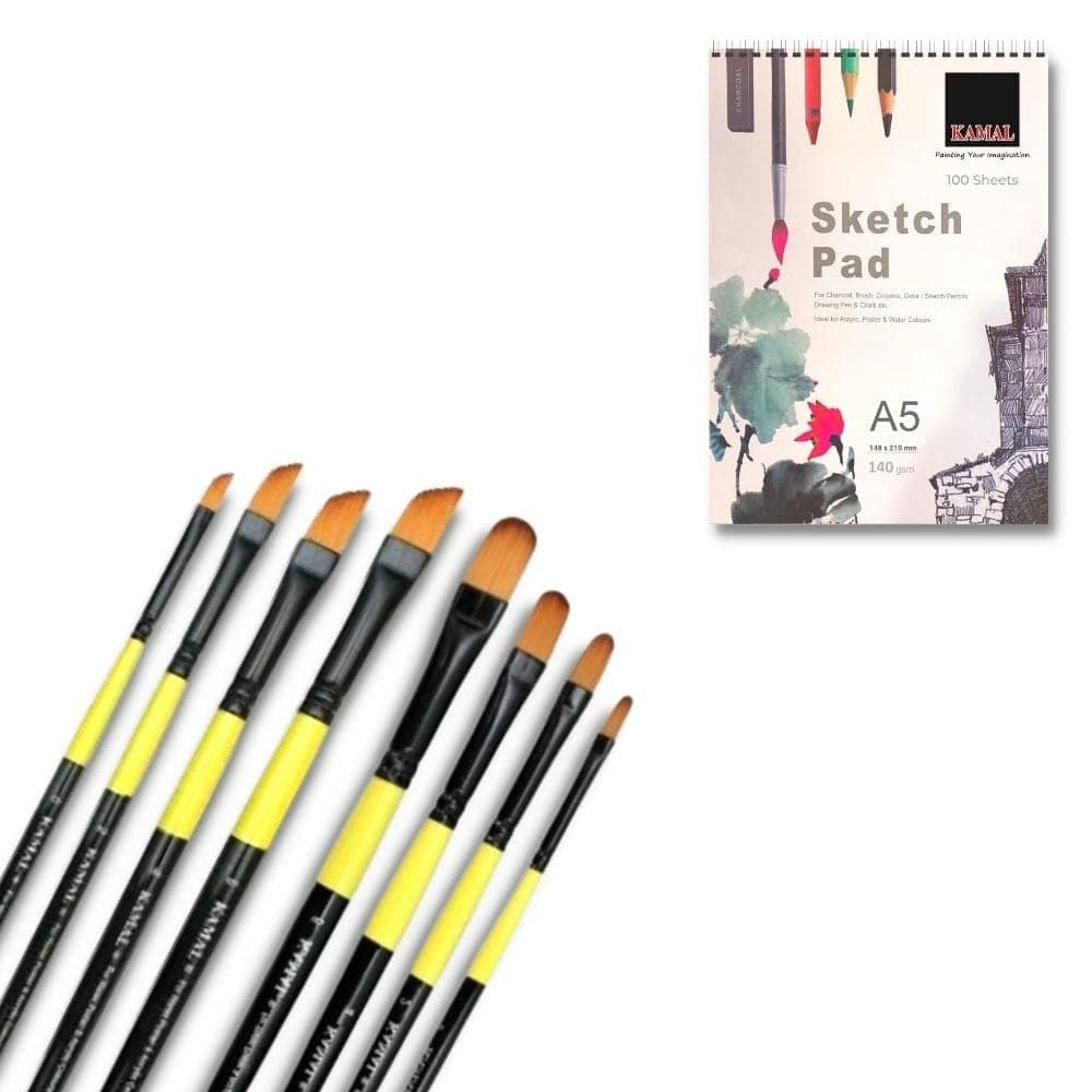 Dagger Brush Set — Neon · Combo with Sketch Pad