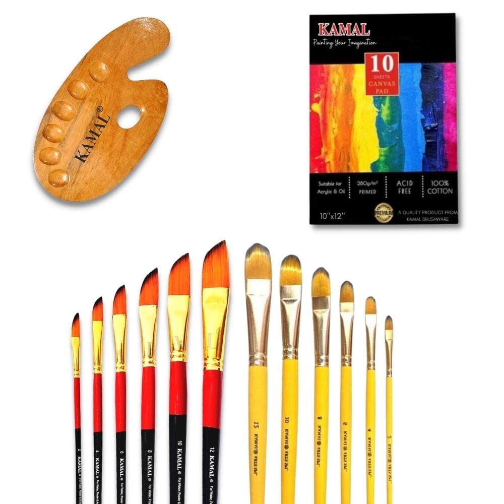 Dagger Brush Set with Canvas
