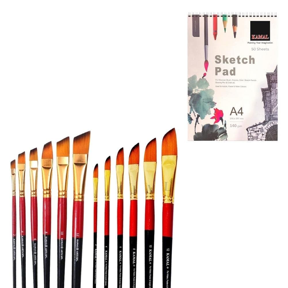 Dagger Brush Set with Sketch Pad