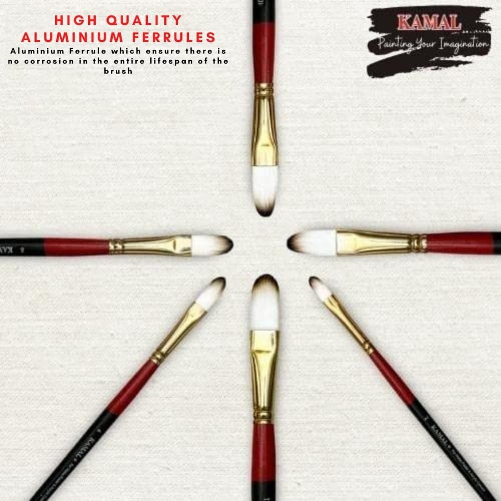 Filbert Brush Set — 6 pcs · Synthetic