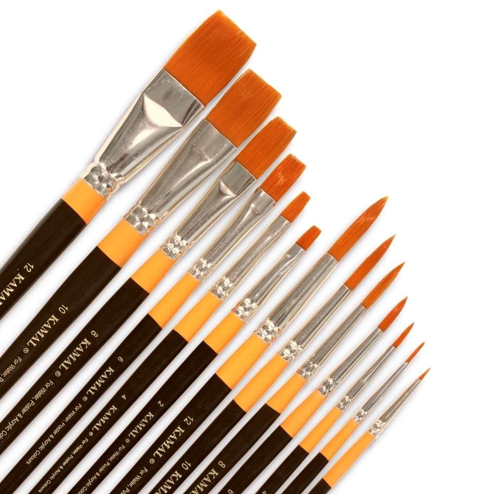 Flat Brush Set — 13 pcs
