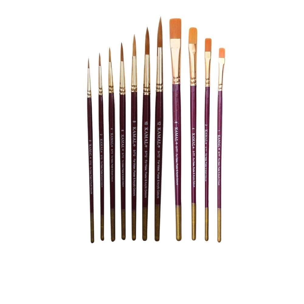 Round & Flat Combo — 11 pcs · Taklon