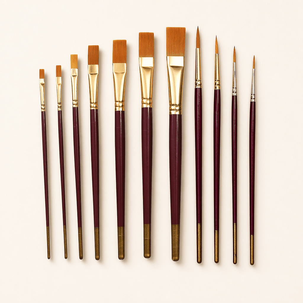 Flat & Round Combo — 11 pcs · Taklon