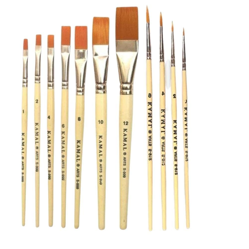 Flat Brush Combo — Golden Taklon