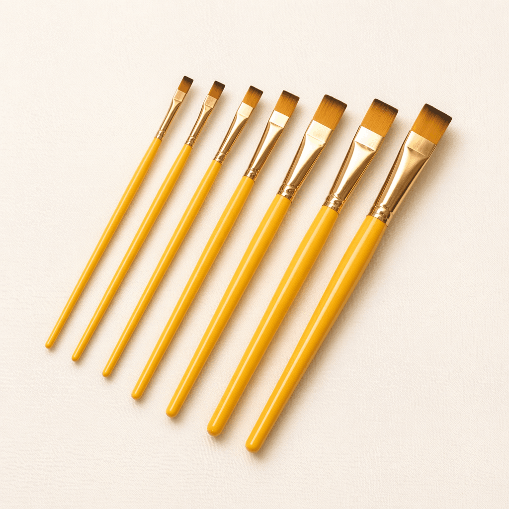 Flat Brush Set — Short Handle