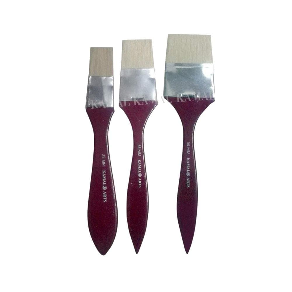 Flat Wash Brush — 3 pcs · Hog Hair · 25mm