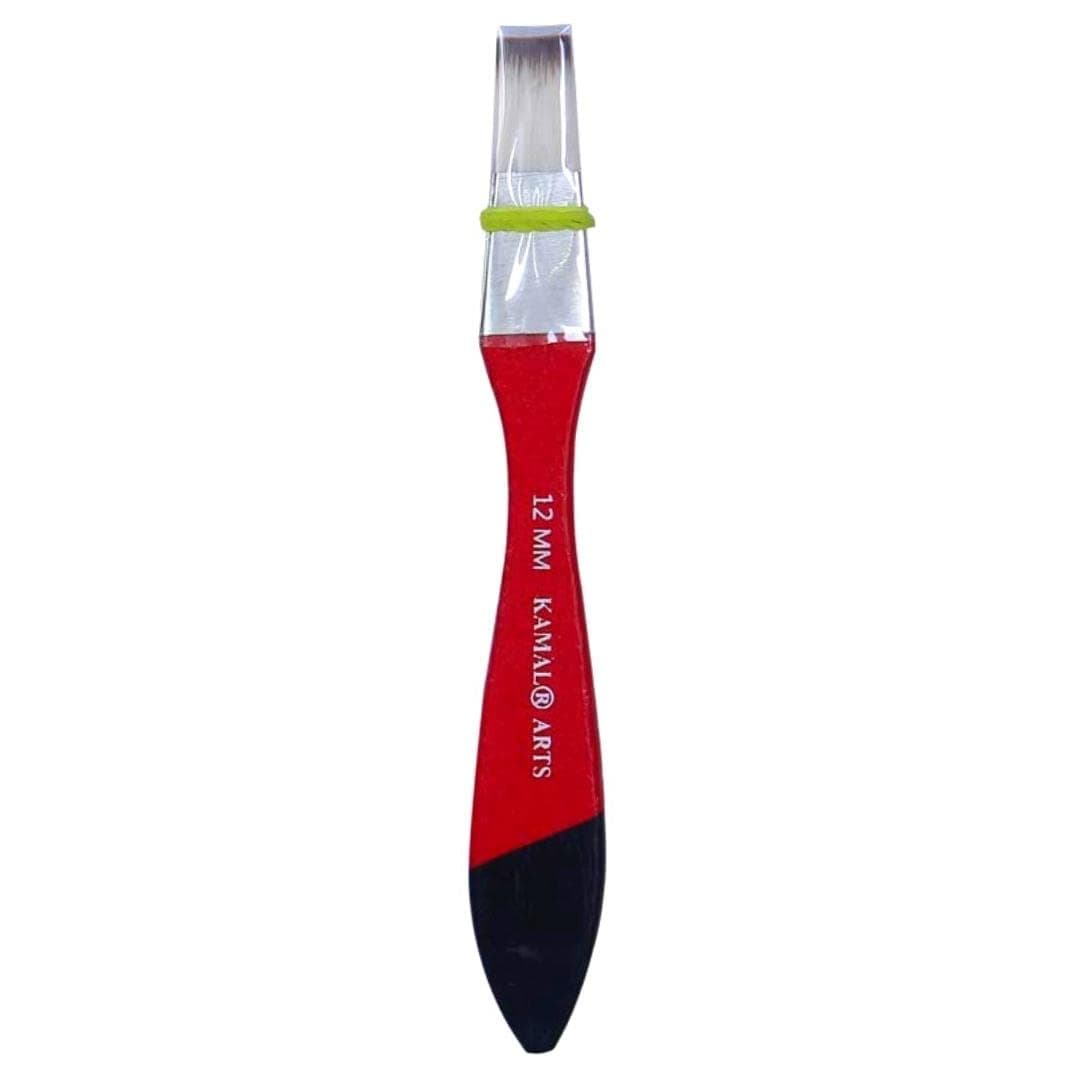Flat Wash Brush — Taklon · White-Brown · 18mm