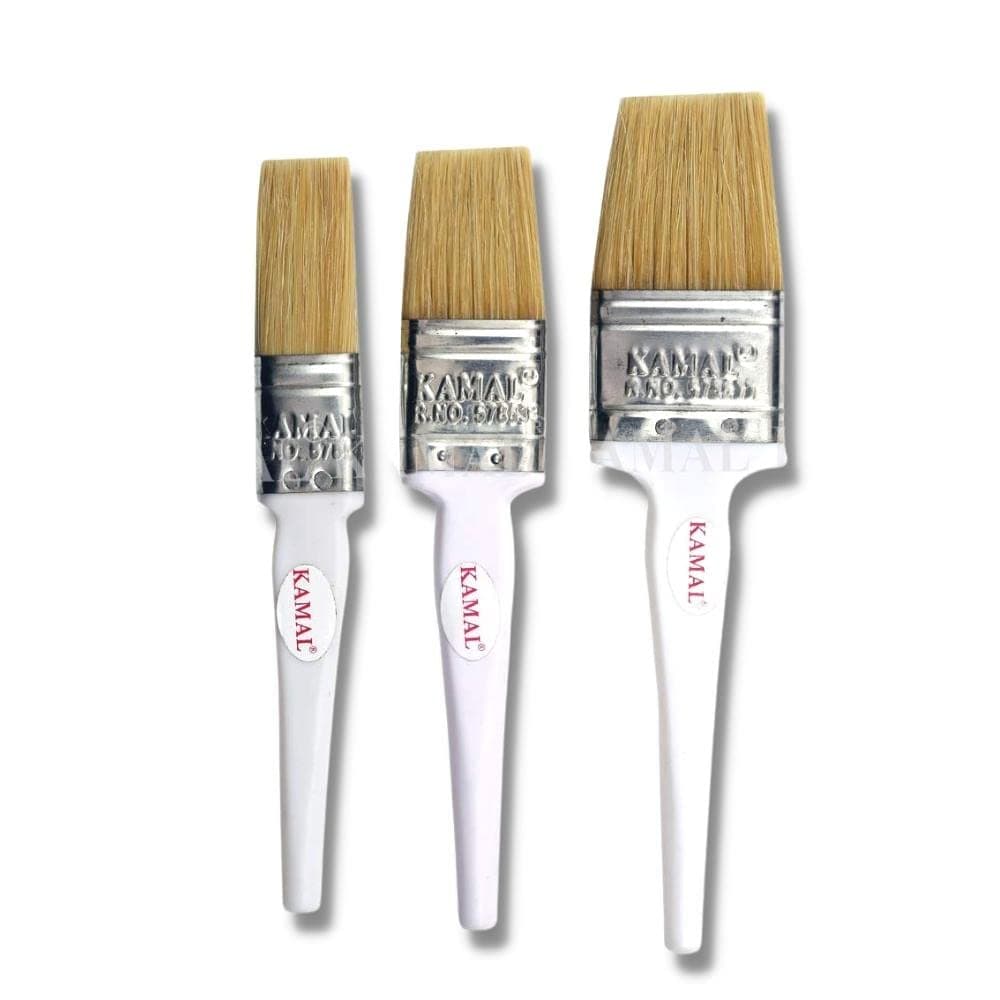 Flat Wash Brush — White Hog Hair