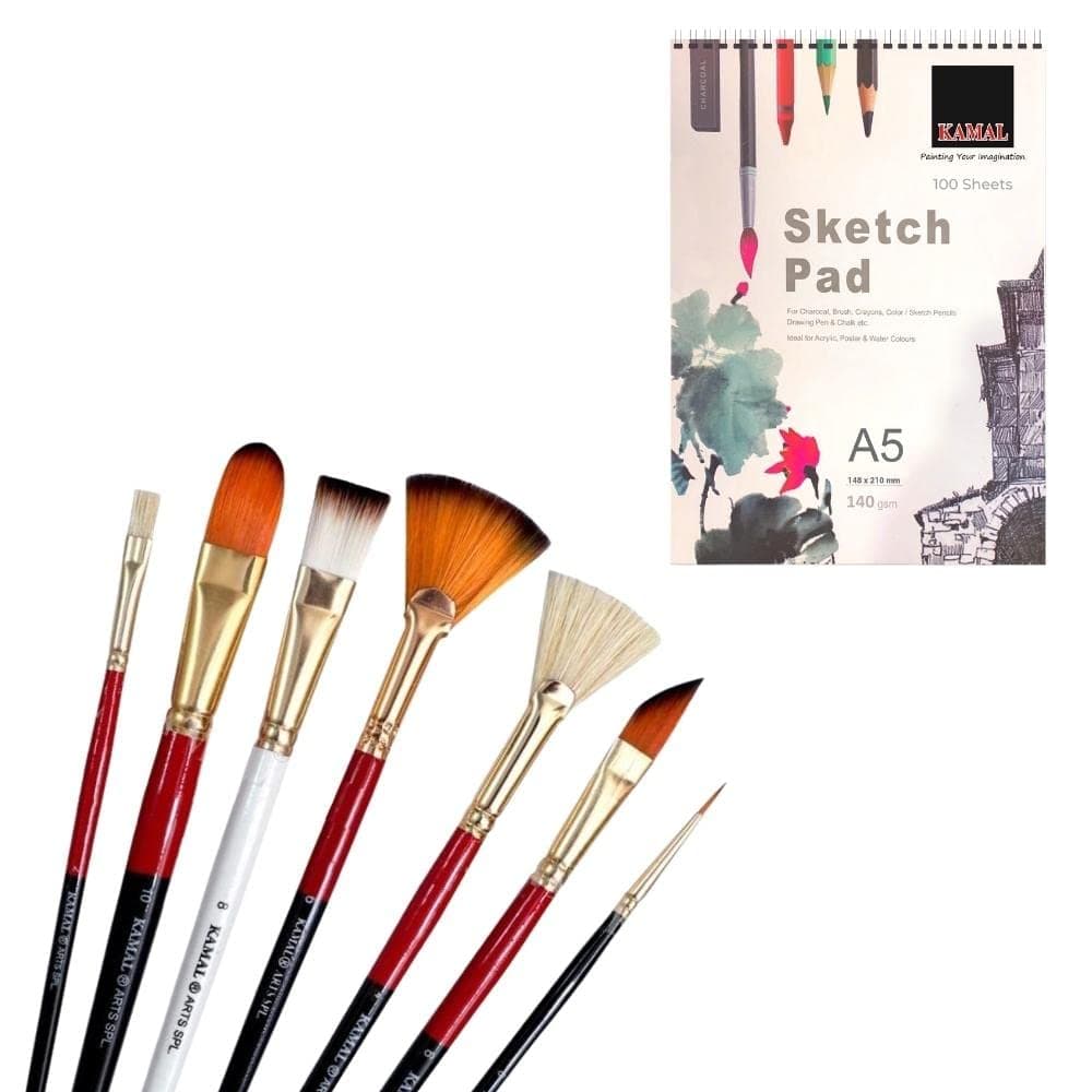 Mix Brush Set with Sketch Pad