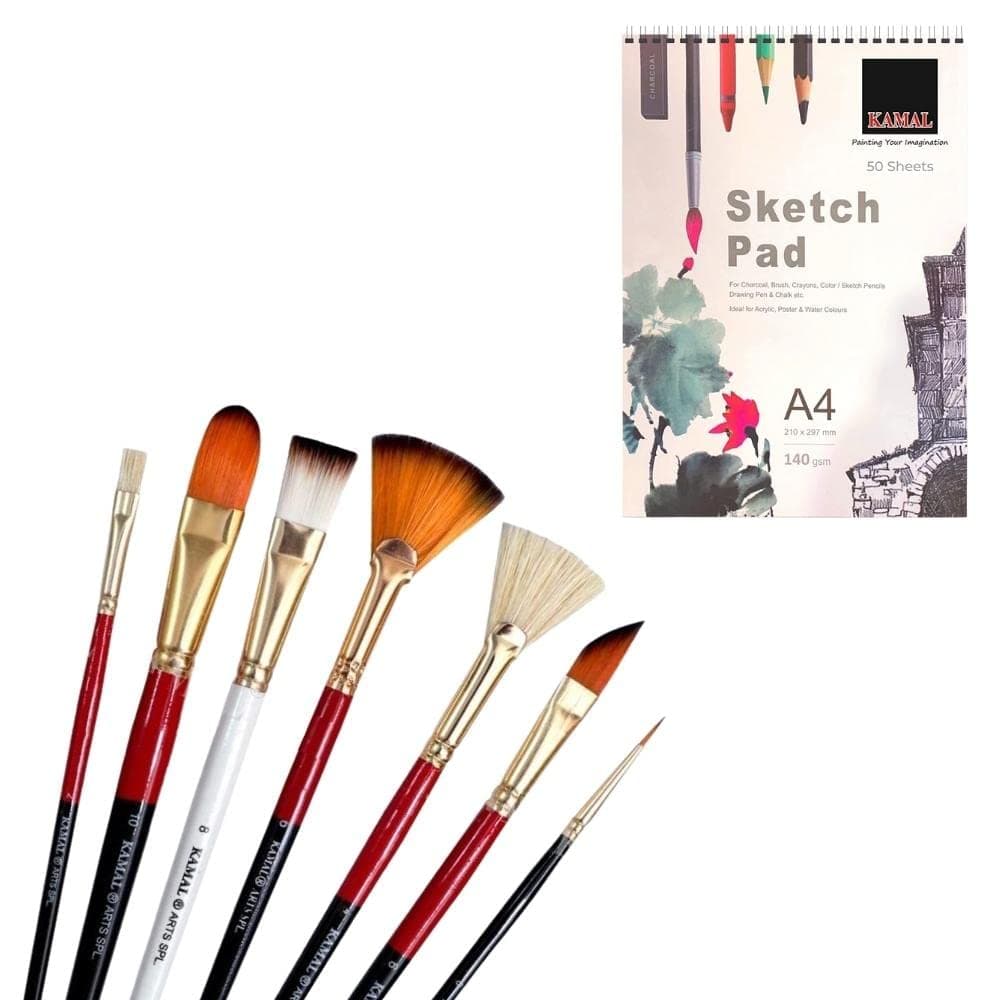 Mix Brush Set with Sketch Pad