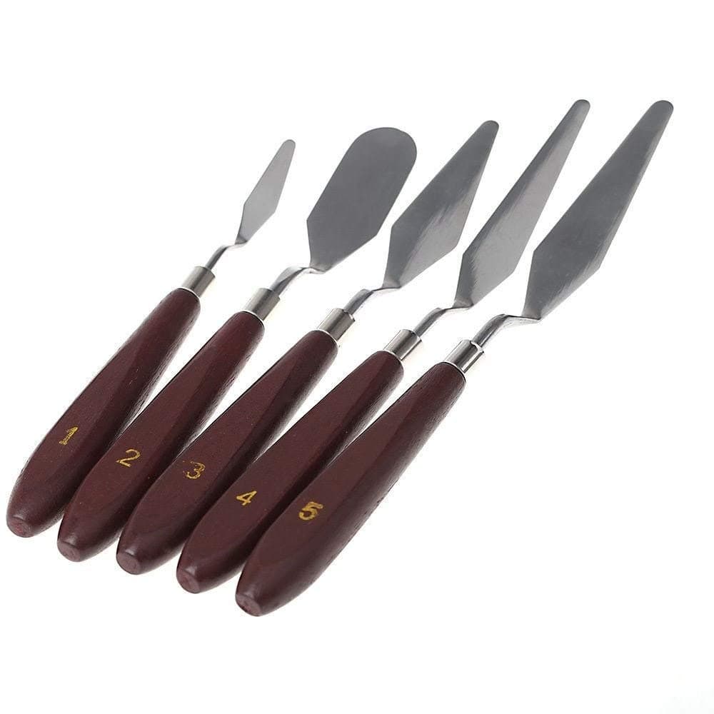 Painting Knife Set — 5 pcs with Palette