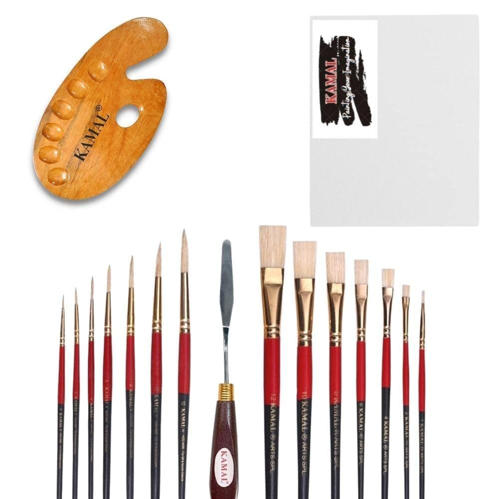 Painting Toolkit — 1 pcs · Hog Hair with Canvas