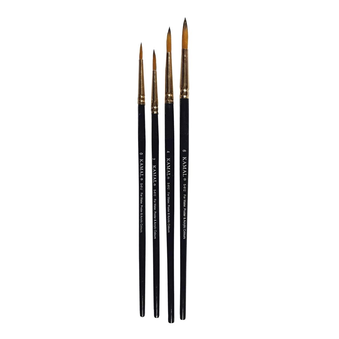 Round Taklon Brush Set — 4 pieces