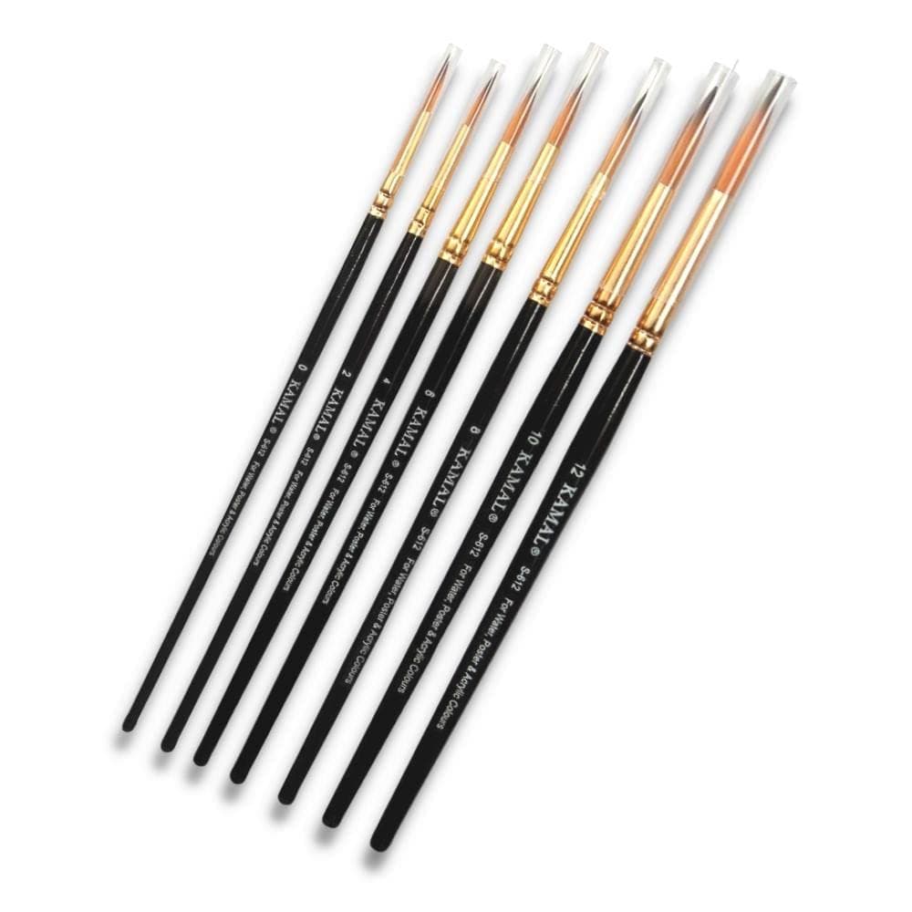 Round Taklon Brush Set — 7 pieces
