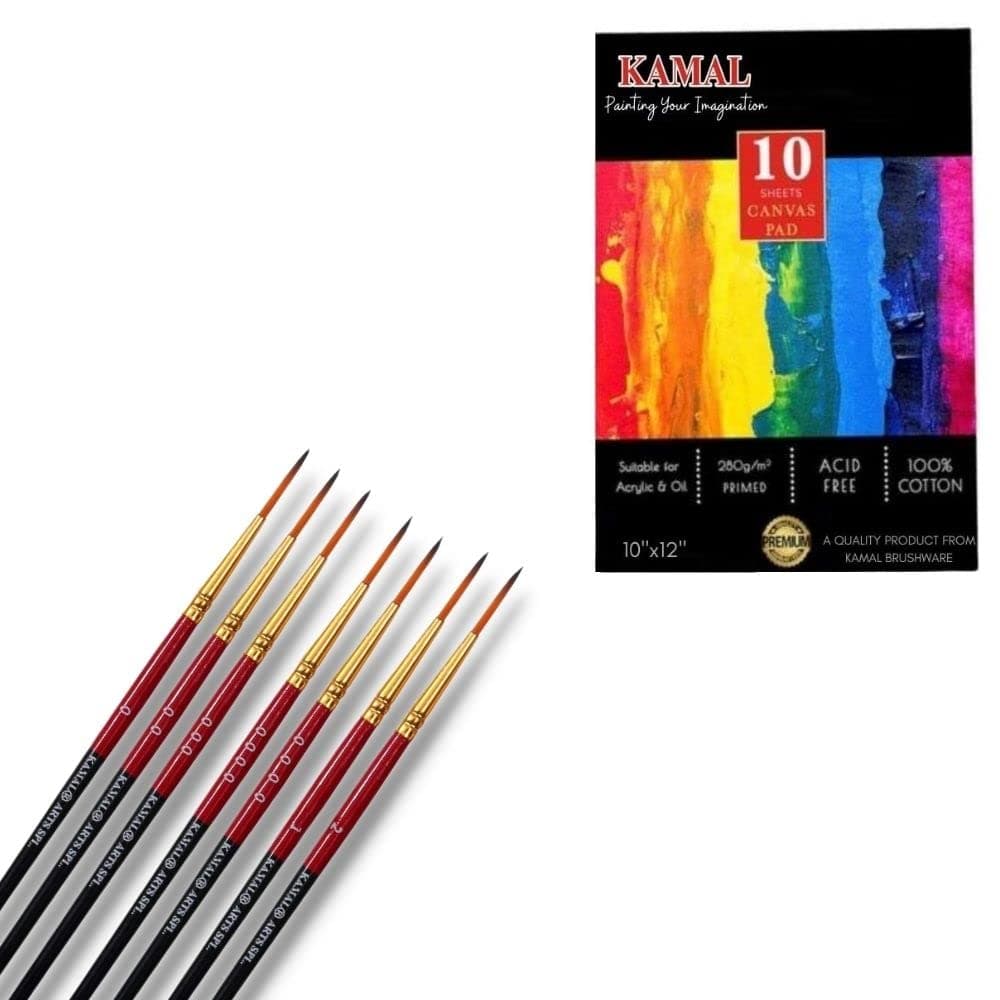 Script Liner Set — 7 pcs with Canvas Pad