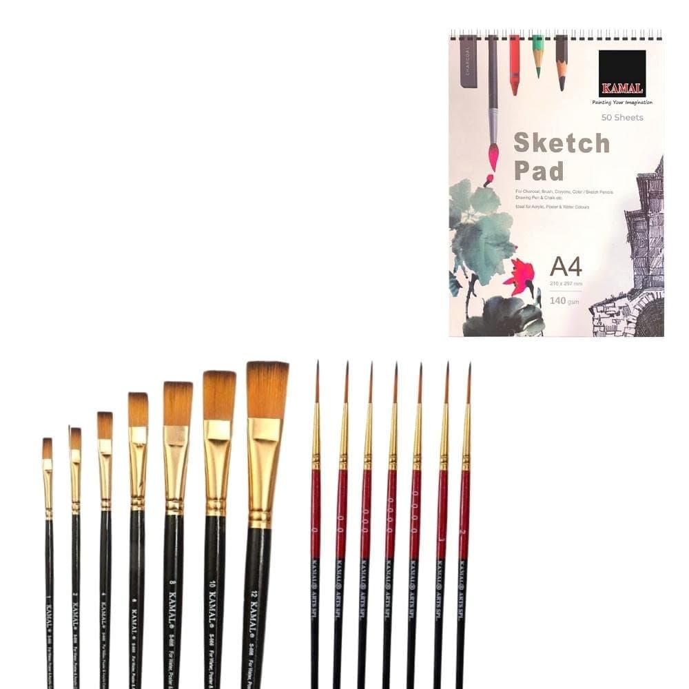 Script Liner Set — Golden-Black with Sketch Pad